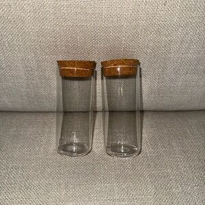 Hobby Lobby Clear Glass Vases with Brown Cork Lids